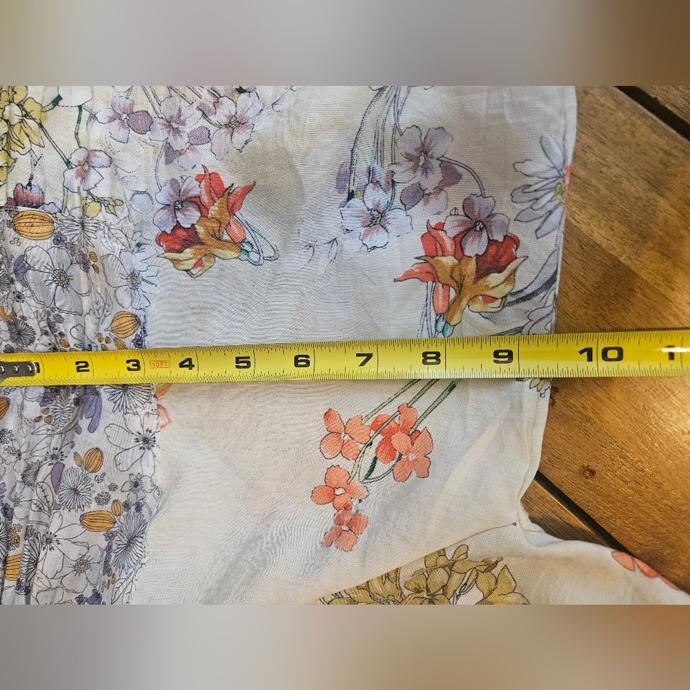 POL Floral Patchwork Button Front Blouse Top S/M … - image 11